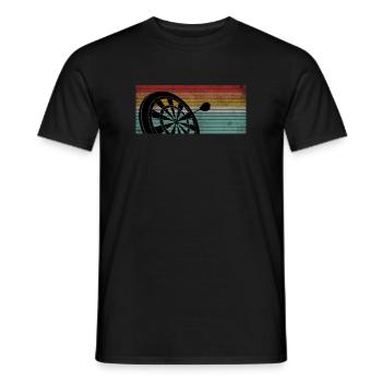 Retro Darts Dart Board - Men's T-Shirt - black - Front - AI Model Male 178 light (178cm)