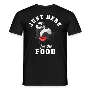 Panda Food lover Always Hungry Just Here For The - Men's T-Shirt - black - Front - AI Model Male 178 light (178cm)