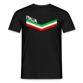 ITALIE DRAPEAU ITALIEN FOOTBALL 2021 VACANCES - T-shirt homme - noir - Devant - AI Model Male 178 light (178cm)