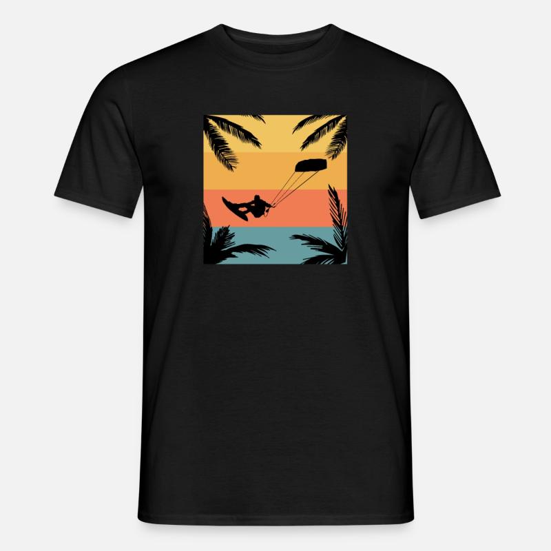 Kitesurf Kitesurfer - Männer T-Shirt - Schwarz