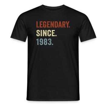 Legendary since 1983 - Men's T-Shirt - black - Front - AI Model Male 178 light (178cm)