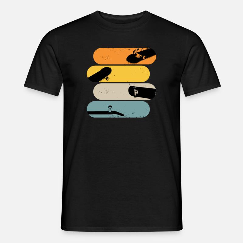 Skateboards Retro Skateboard - Männer T-Shirt - Schwarz