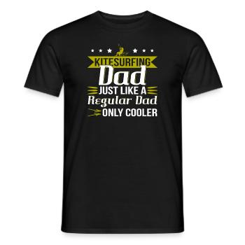 Kitesurfer Papa Kitesurfing Vater Geschenk - Männer T-Shirt - Schwarz - Vorne - AI Model Male 178 light (178cm)