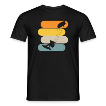 Kitesurfer Kitesurfing Kiteboarder - Men's T-Shirt - black - Front - AI Model Male 178 light (178cm)