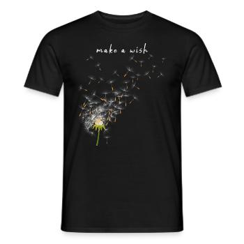 Pusteblume Blumenmotiv Glücksbringer - Männer T-Shirt - Schwarz - Vorne - AI Model Male 178 light (178cm)