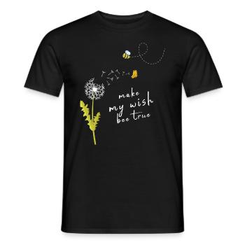 Pusteblume Fleur Fleur Abeille Porte-bonheur - T-shirt homme - noir - Devant - AI Model Male 178 light (178cm)