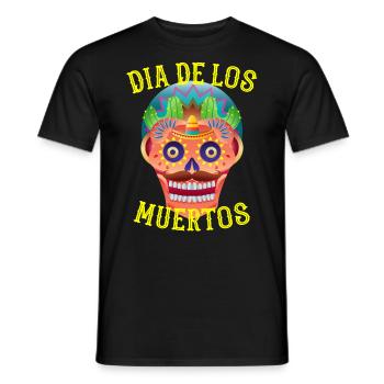 Dia de los Muertos Sugar Skull - T-shirt homme - noir - Devant - AI Model Male 178 light (178cm)