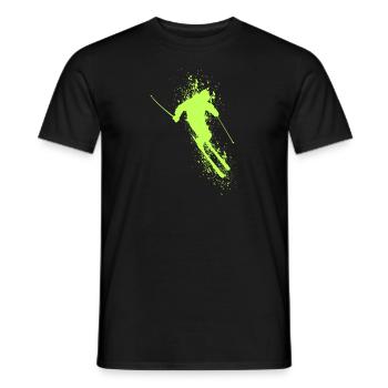 Skiers Skiers Skiing - Men's T-Shirt - black - Front - AI Model Male 178 light (178cm)