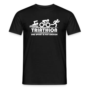 triathlon one sport is not enough triathlon Shirt - Männer T-Shirt - Schwarz - Vorne - AI Model Male 178 light (178cm)