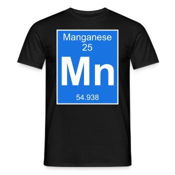 Manganese chemical element periodic table Funny - Men's T-Shirt - black - Front - AI Model Male 178 light (178cm)