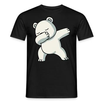 Dabbing Eisbär Lustig Schlafanzug Kostüm - Männer T-Shirt - Schwarz - Vorne - AI Model Male 178 light (178cm)