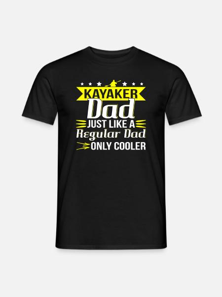 Kajak - Männer T-Shirt - Schwarz