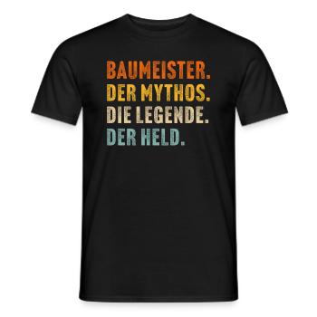 Baumeister der mythos die legende der held - Männer T-Shirt - Schwarz - Vorne - AI Model Male 178 light (178cm)