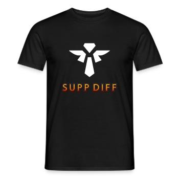 supp diff Tilter tilted gaming - Men's T-Shirt - black - Front - AI Model Male 178 light (178cm)
