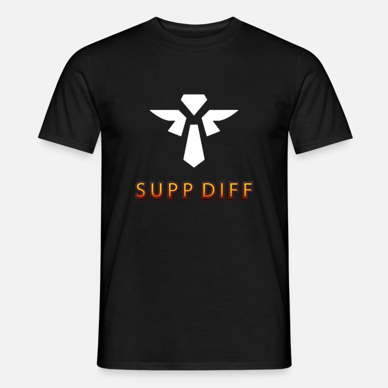 supp diff Tilter vipget gaming - Mænd T-shirt - sort