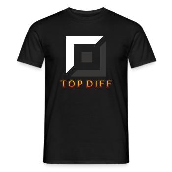 top diff tilter tilted gaming - Men's T-Shirt - black - Front - AI Model Male 178 light (178cm)