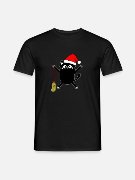 Weihnachts Gurke suchen finden Belohnung - Mænd T-shirt - sort