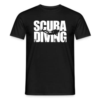 scuba diving dive t-shirt diving - Men's T-Shirt - black - Front - AI Model Male 178 light (178cm)