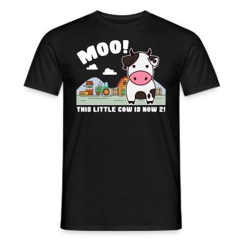 2nd birthday farm 2 Birthday Farm - Men's T-Shirt - black - Front - AI Model Male 178 light (178cm)