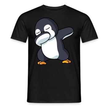Dabbing Pinguin Pinguin Dab Pinguin Kostüm Jungen - Männer T-Shirt - Schwarz - Vorne - AI Model Male 178 light (178cm)