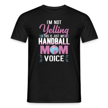 Handball Mama Voice Handball Fan Joueur de handball - T-shirt homme - noir - Devant - AI Model Male 178 light (178cm)