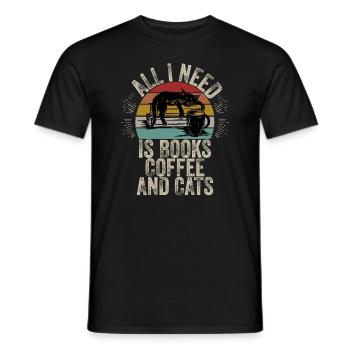 Books Bookworm Bookworm Read Book - Men's T-Shirt - black - Front - AI Model Male 178 light (178cm)