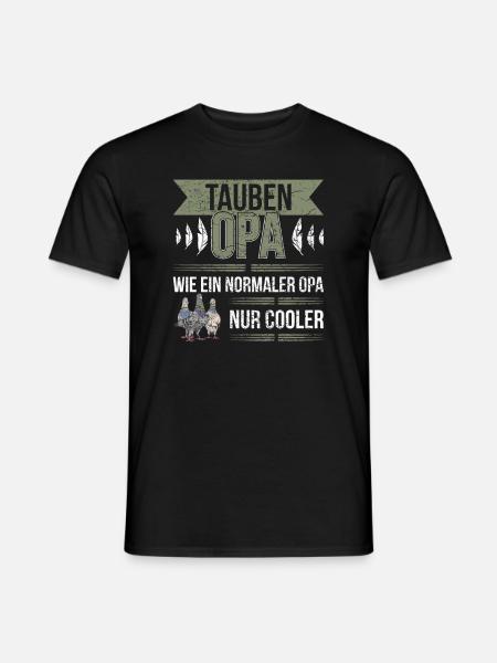 Cooler Tauben Opa Taubenzüchter Großvater - Männer T-Shirt - Schwarz