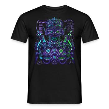 Cyber Robot - Men's T-Shirt - black - Front - AI Model Male 178 light (178cm)