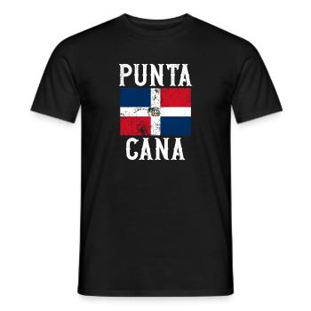 Punta Cana République dominicaine Voyage de vacances - T-shirt homme - noir - Devant - AI Model Male 178 light (178cm)