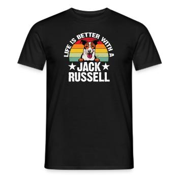 Jack Russell Terrier Chien Disant Drôles Chiens - T-shirt homme - noir - Devant - AI Model Male 178 light (178cm)