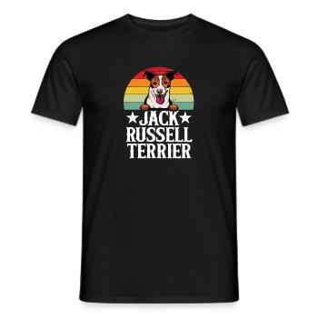 Jack Russell Terrier Chien Disant Drôles Chiens - T-shirt homme - noir - Devant - AI Model Male 178 light (178cm)