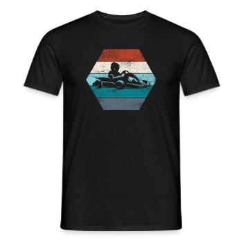 Kart Go-Kart Racing Go-Kart Kart Driver - Men's T-Shirt - black - Front - AI Model Male 178 light (178cm)