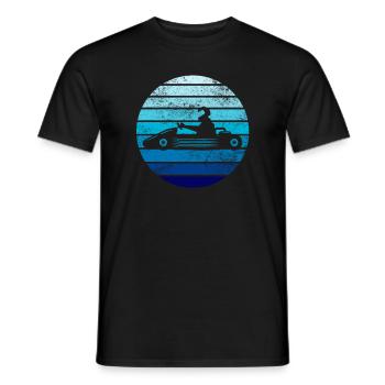Go Kart Fahrer - Kartfahrer Wettrennen - Männer T-Shirt - Schwarz - Vorne - AI Model Male 178 light (178cm)