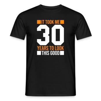 30th Birthday Gift 30 years old Gift idea - Men's T-Shirt - black - Front - AI Model Male 178 light (178cm)