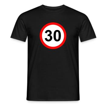 30th Birthday Gift 30 years old Gift idea - Men's T-Shirt - black - Front - AI Model Male 178 light (178cm)