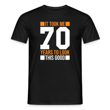 70th Birthday Gift 70 years old Gift idea - Men's T-Shirt - black - Front - AI Model Male 178 light (178cm)