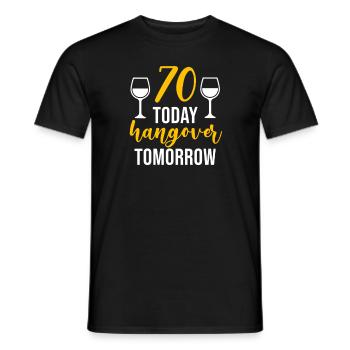 70th Birthday Gift 70 years old Gift idea - Men's T-Shirt - black - Front - AI Model Male 178 light (178cm)