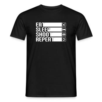 Photographe Photographie Photographie - T-shirt homme - noir - Devant - AI Model Male 178 light (178cm)