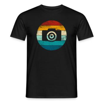 Photographe Retro Camera Vintage Photography - T-shirt homme - noir - Devant - AI Model Male 178 light (178cm)