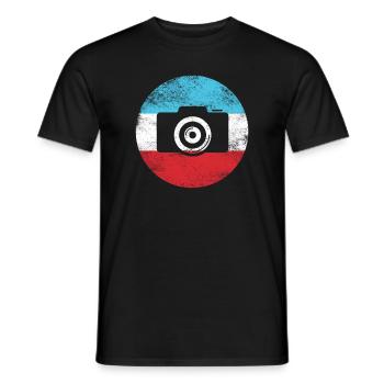 Retro Fotografie für Fotograf Vintage Kamera - Männer T-Shirt - Schwarz - Vorne - AI Model Male 178 light (178cm)