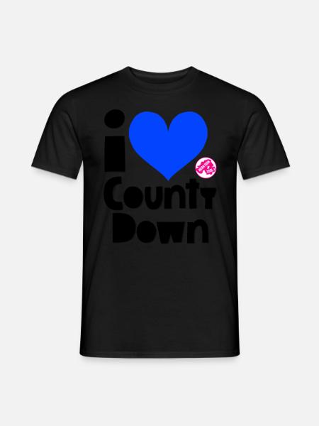 County Down Nordirland - Männer T-Shirt - Schwarz