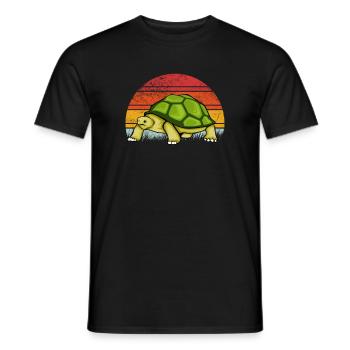 Tortue Rétro Tortues Vintage Dessin Animé - T-shirt homme - noir - Devant - AI Model Male 178 light (178cm)
