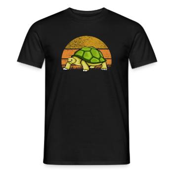 Turtle Retro Vintage - Men's T-Shirt - black - Front - AI Model Male 178 light (178cm)