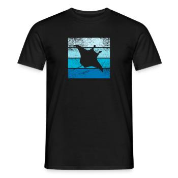 Stingray Manta Rays Retro Cadeau - T-shirt homme - noir - Devant - AI Model Male 178 light (178cm)