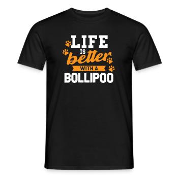 Bollipoo Hunde Hunderasse Geschenk Spruch Hund - Männer T-Shirt - Schwarz - Vorne - AI Model Male 178 light (178cm)