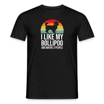 Bollipoo Chien Race De Chien Cadeau Chien Bollipoo - T-shirt homme - noir - Devant - AI Model Male 178 light (178cm)