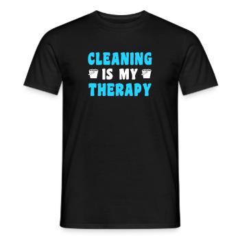 Nettoyeur Femme de ménage Nettoyeur Aide domestique - T-shirt homme - noir - Devant - AI Model Male 178 light (178cm)