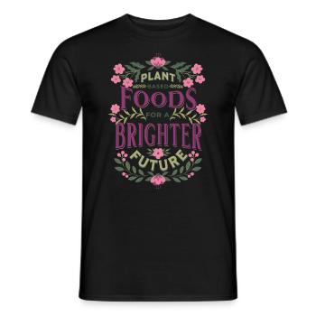 Les aliments d’origine végétale sont l’avenir - T-shirt homme - noir - Devant - AI Model Male 178 light (178cm)