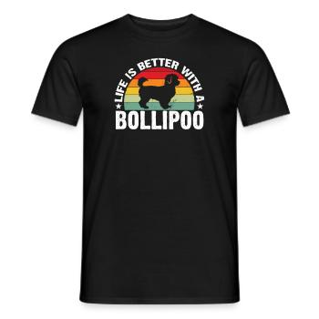 Bollipoo Chien Race De Chien Cadeau Chien Bollipoo - T-shirt homme - noir - Devant - AI Model Male 178 light (178cm)