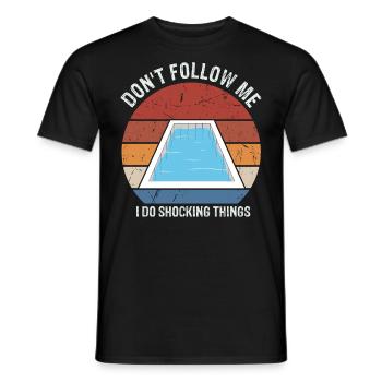 Pool Guy Design for PoolBoy and Pool Cleaner - Men's T-Shirt - black - Front - AI Model Male 178 light (178cm)